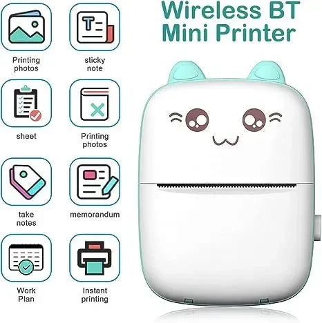 π¨οΈβ¨ Cute Mini Inkless Printer β Print Anytime, Anywhere! β¨π¨οΈ