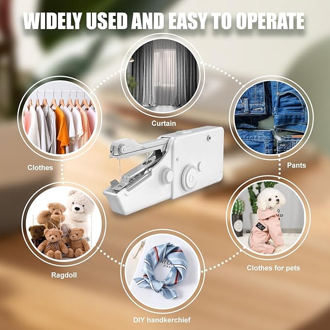 ๐งตโจ Mini Rechargeable Handy Sewing Machine โ Stitch Anytime, Anywhere! โจ๐งต