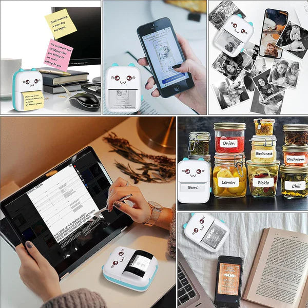 🖨️✨ Cute Mini Inkless Printer – Print Anytime, Anywhere! ✨🖨️